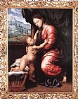 Jan Sanders Van Hemessen Canvas Paintings - Virgin and Child